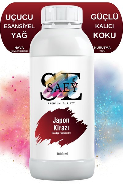 SAEY Japon Kirazı Esansiyel Uçucu Koku Yağ Buhurdanlık Yağı Difüzör Esansı Ho...