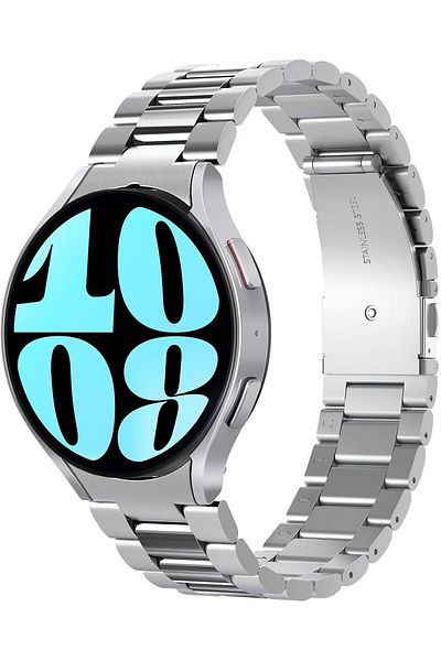 Spigen Modern Fit 316L Stainless Steel band for Samsung Galaxy Watch 6 44mm Band Strap - Silver
