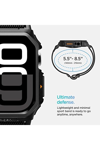 Spigen Lite Fit Pro designed for Apple Watch Series 10 (46mm) Case with Band - Matte Black