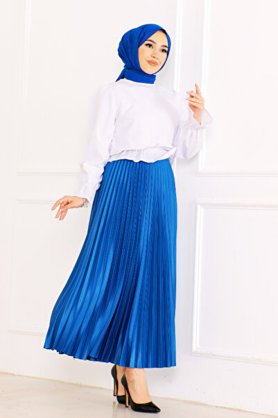 BURCU TESETTÜR Fusta cu pliuri model Brc1508