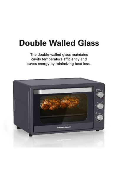 Hamilton Beach 2200W Convection Toaster Oven Black 55 Liter - 2 Year Warranty