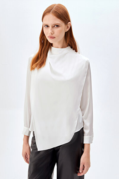 NAGRADA Dökümlü Gömlek Beyaz