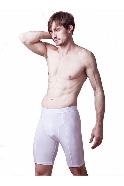 Dono Ανδρικό Λευκό Lycra Written Long Boxer 1150