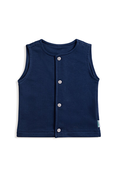 Zuppers Snap Cotton Baby Kids Vest - Navy Blue