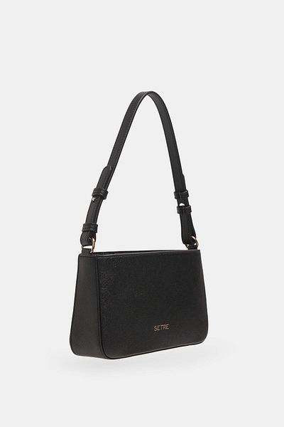 Setre Black Shoulder Bag with Strap - Belt Detail
