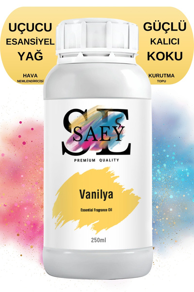 SAEY Vanilya Esansiyel Uçucu Koku Yağ Buhurdanlık Yağı Difüzör Esansı Hobi Es...