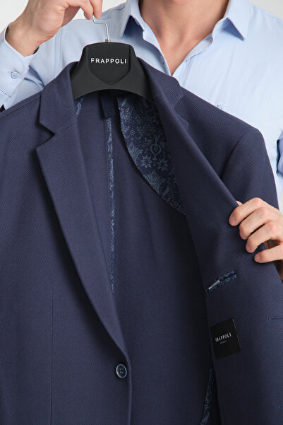 Frappoli Modern Erkek Blazer Mono Yaka Esneyen Astarsız Ceket