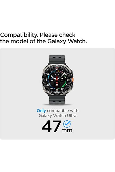 Spigen Lite Fit for Samsung Galaxy Watch Ultra Band 47mm Nylon Solo Loop Band Strap - Black