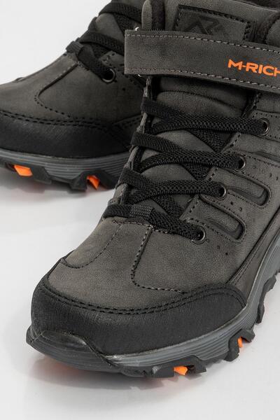 Ccway Чорні дитячі трекінгові черевики - не ковзають і мають липучки