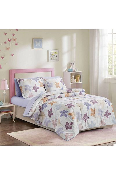 Orange Bed & Bath طقم لحاف فردي صغير من JCP مكون من 5 قطع - أرجواني
