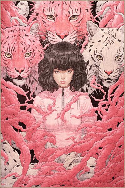 Rugs Modern Halı Συλλογή Dido 2 με ροζ θέμα, σουρεαλιστικό σχέδιο, γυναικείο ...