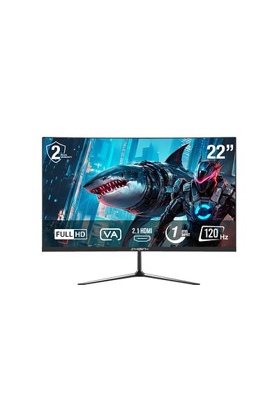 SHARX شاشة ألعاب 22F120V مقاس 22 بوصة، 120 هرتز، 1 مللي ثانية، VA، FHD، HDMI 2.1، FreeSync، G-Sync، حامل ثابت