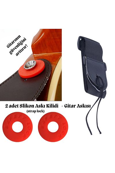 Alice Guitar Strap & Shoulder Strap - Pack of 2Pcs Lock, Provides Extra Security