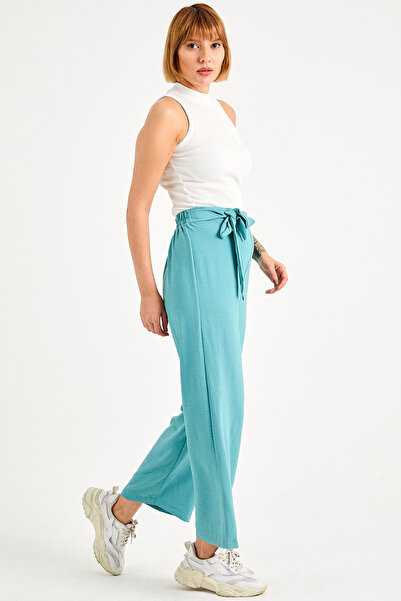 DPARİS Ayrobin Trousers with Tie Waist