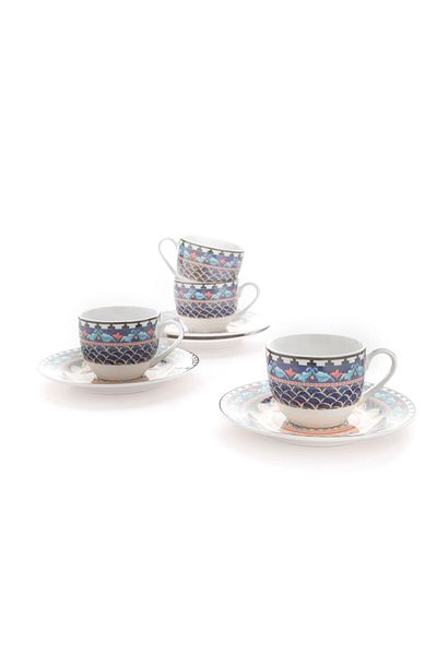 Orange Bed & Bath MARRAKESH COFFEE SET | Turkish Coffee Cups Set 12 Pieces