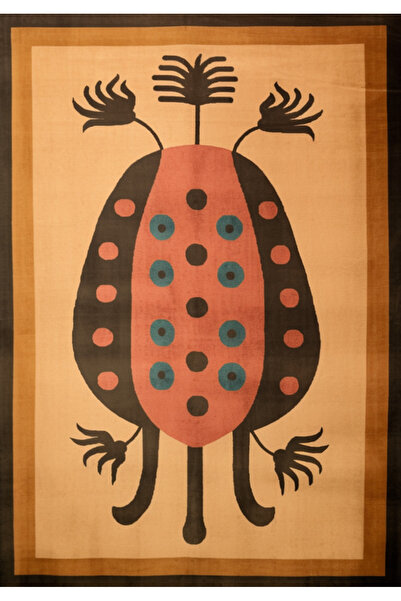 Rugs Modern Halı سجادة ديدو كوليكشن الحديثة ذات النمط الحشرةي باللون الوردي 3377