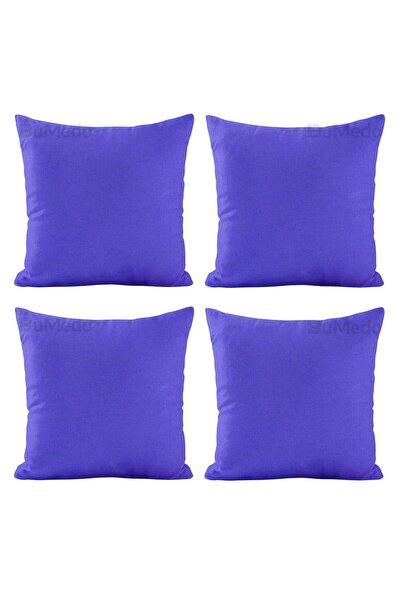 Bumedo Set of 4 Blue Throw Pillow Pillowcases - 42 X 42 cm