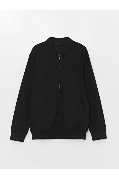 LC Waikiki College Collar Long Sleeve Men's Zippered Sweatshirt