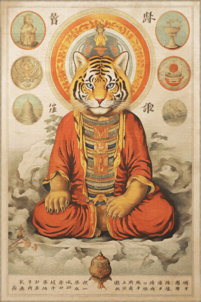 Rugs Modern Halı سجادة ديدو 2 بتصميم سريالي بنمط النمر العرقي، سجادة زخرفية ح...