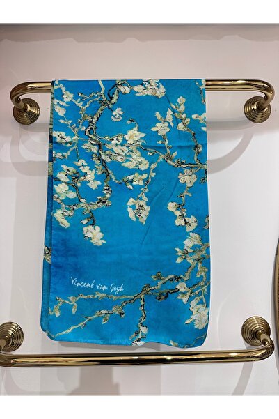 İpek Van Gogh Badem Ağacı Nar çiçeği Vual ipek Şal