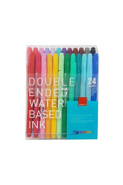 Dong-A My Color 2 Çift Taraflı Keçeli 24 Renk Set