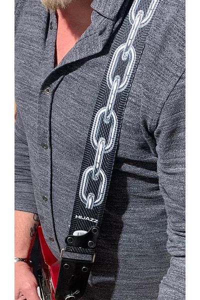 hijazz Gitar Strap with Genuine Leather End (Hanger Lock and Pena Gift)