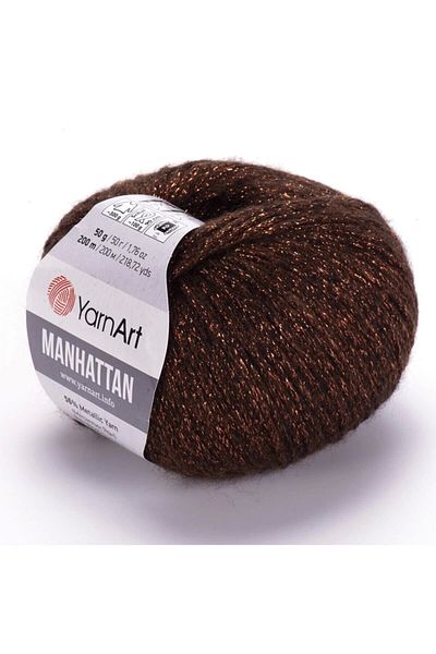 Yarnart Manhattan - Tigla de frânghie tricotată manual cu sclipici-912