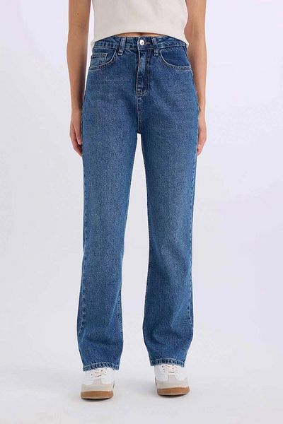 DeFacto Gerade Passform, hohe Taille, knöchellange Jeans, waschbare Hose E0734AX24WN