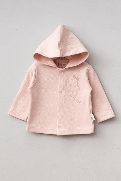Bebitof Cute Hearts Patterned Cotton Cardigan