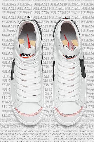 Nike Blazer Mid 77 Jumbo Leather Hakiki Deri Günlük Bilekli Spor Ayakkabı Beyaz