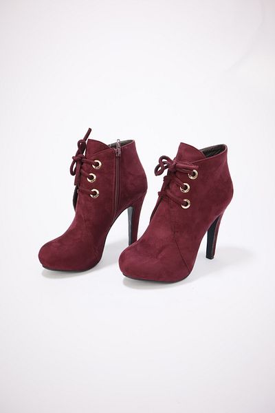 NEALDİN Women's Nubuck Long Heeled Shoes