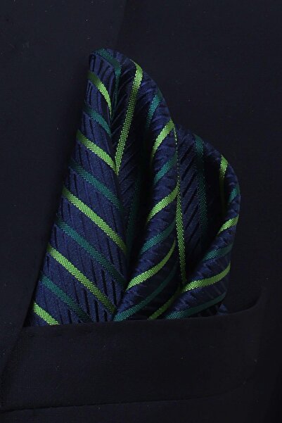 Esgue Χειροποίητη γραβάτα με μοτίβο 7,5 εκ. Πράσινο Navy Blue