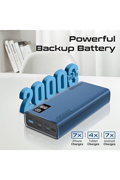 Promate Bolt-20PD Power Bank 20000mAh - Blue