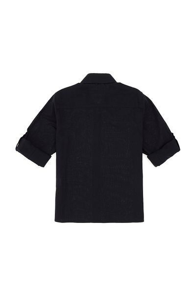 U.S. Polo Assn. Boy's Black Long Sleeve Basic Shirt 50306583 -Vr046