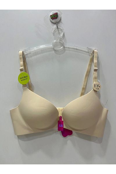 F.K Laser Cut Double Push up Skin Bra-533