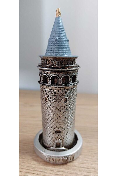 Hediye Seviyorum Galata Kulesi Gümüş 14 Cm