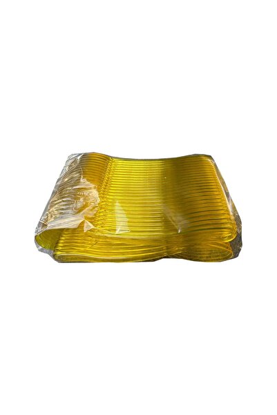 omeyva Plastik Şeffaf Sarı Sup Kaşık - Tatlı Dondurma Kaşığı - 12.5 Cm. - 50 ...