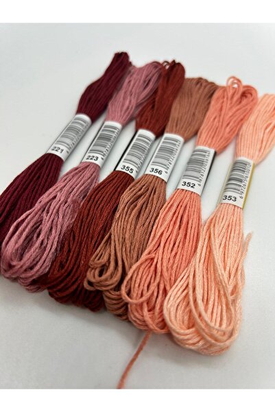 ALMİŞ 6 Muline Embroidered Rococo Lines - 8 Meters, 6 Layers Different, 353 Models