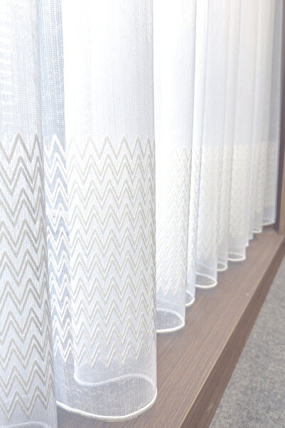 Brillant Κουρτίνα από τούλι με κέντημα νέας σεζόν - Σπάσιμο πλισέ