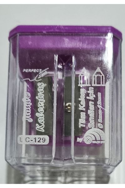 Modellino Perfect Jumbo Sharpener Uc-129 - Pack of 2 Colorful Clear Trash Can