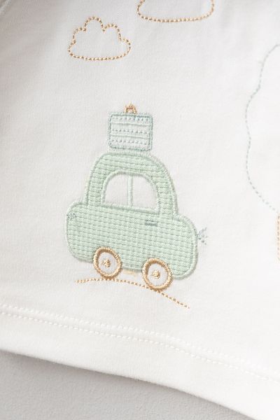 Bebitof Cloudy Car Patterned 5 Piece Newborn Hospital Discharge Bodysuit Set