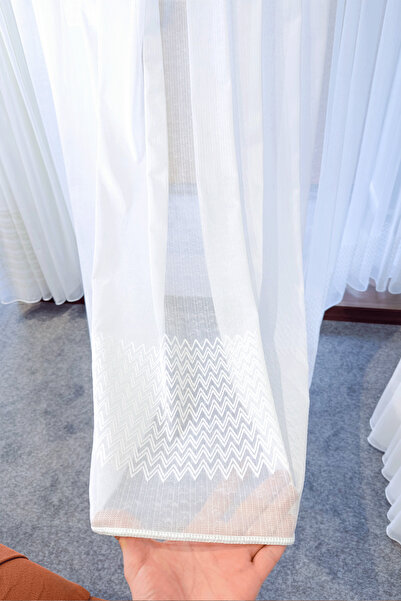 Brillant Κουρτίνα από τούλι με κέντημα νέας σεζόν - Σπάσιμο πλισέ