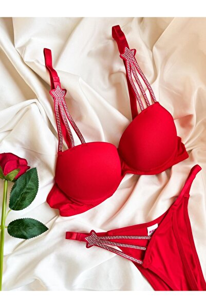 Lorinyo Star Model Padded Bra and Panty Set - Bralet Set