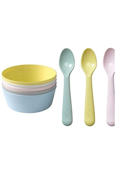 IKEA 4-Piece Food Spoon and 6-Piece Food Bowl Set Imported