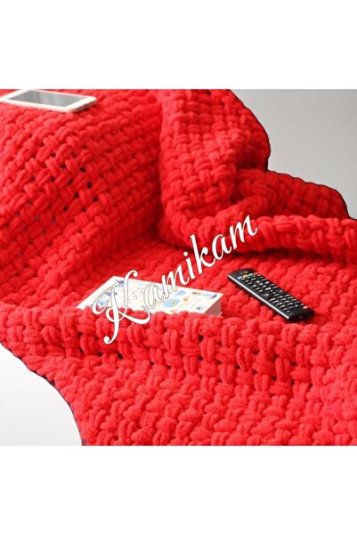 KAMİKAM М'яка оксамитова ковдра Alize 100 X 100 см, в'язана вручну, для немовлят