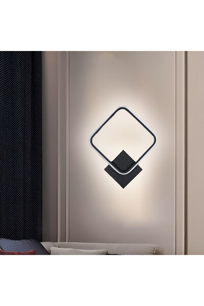 LEGACY Kira Aplik Siyah Renk Gün Işığı Ledli Banyo - Mutfak - Salon Led Duvar Aplik