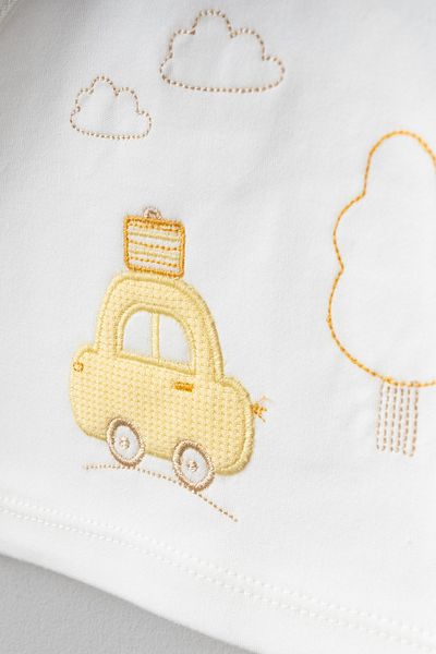 Bebitof Cloudy Car Patterned 5 Piece Newborn Hospital Discharge Bodysuit Set