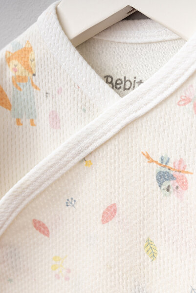 Bebitof Cute Forest Patterned 5 Piece Newborn Hospital Discharge Bodysuit Set