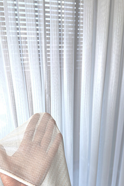 Brillant Κουρτίνα από τούλι με κέντημα νέας σεζόν - Πολλαπλά πτυχωτή