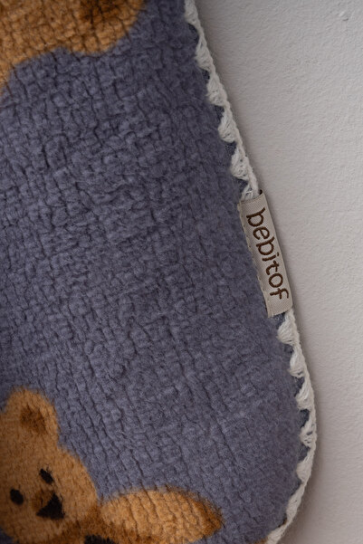 Bebitof Cute Bears Patterned 90X100 cm Plush Baby Blanket